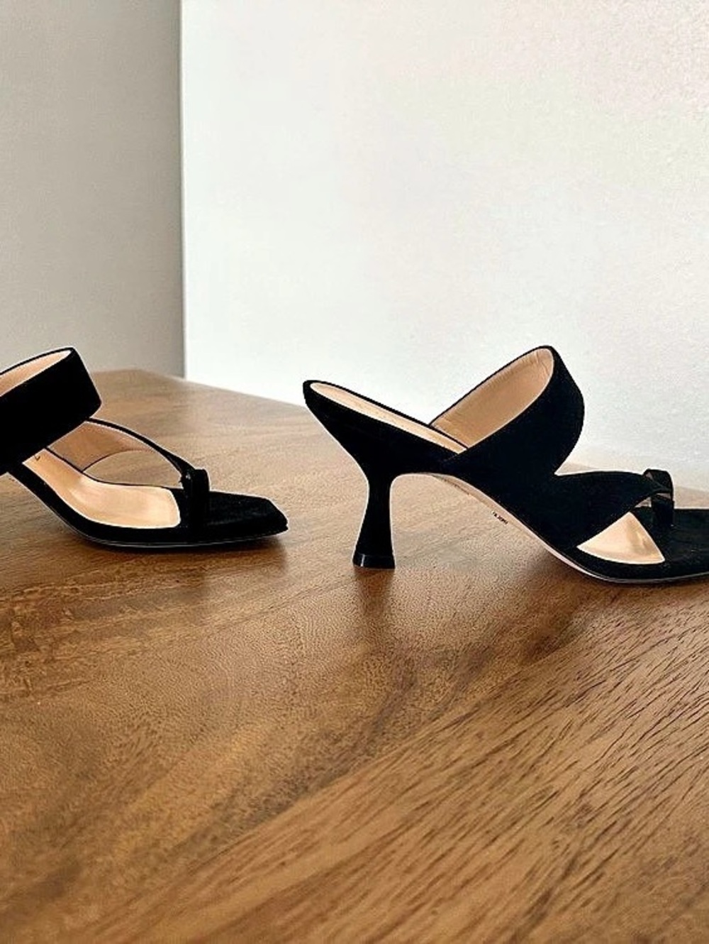 Stuart Weitzman Lyla 75 Sandal Black Strappy Heels